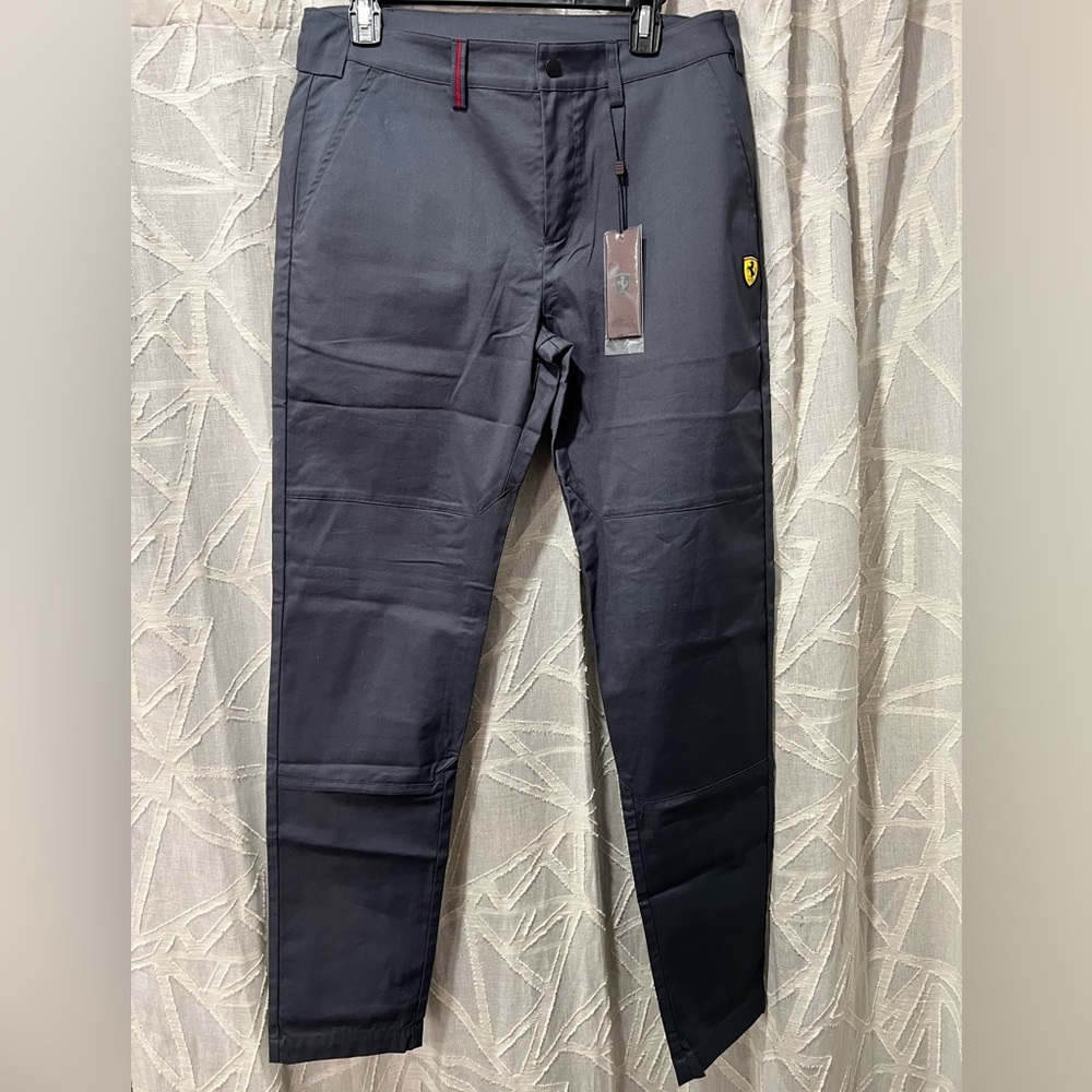 Scuderia Ferrari Men Slim Fit Tech Chinos